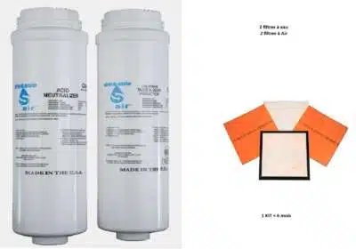 Kit complet de filtres C8 -> 2 filtres à eau + 2 filtres à air