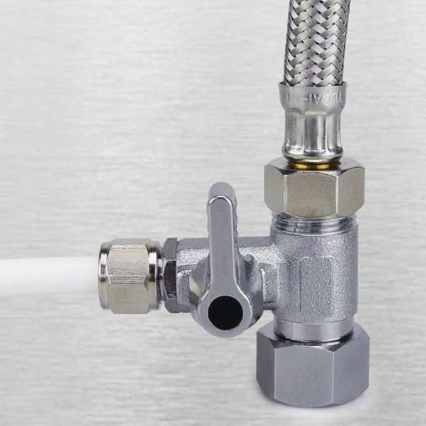 Vanne d'Arrêt Adaptateur en T 3/8"x3/8"x3/8" – Image 4