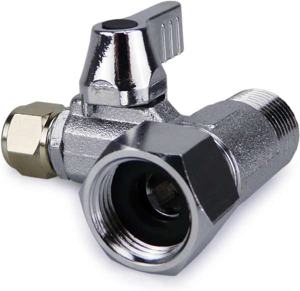 Vanne d'Arrêt Adaptateur en T 3/8"x3/8"x3/8"
